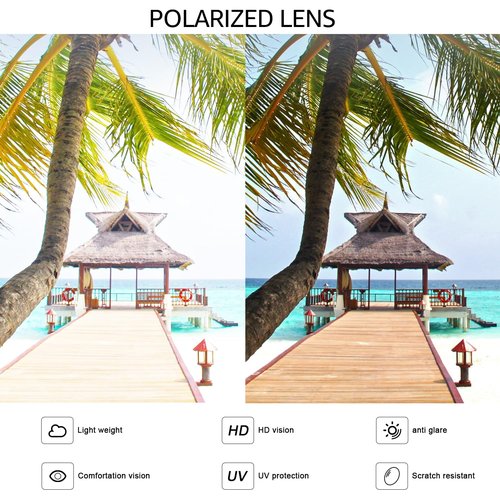 IGnaef Polarized Fit Over Sunglasses to Wear Over Glasses Lightweight TR90 Frame IF1010
