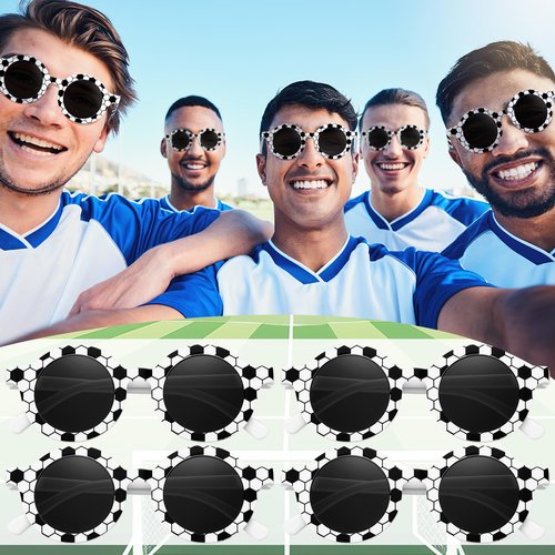 Relaxweex 16 Pair Basketball Soccer Baseball Sunglasses Sport Sunglasses Team Gift Bulk for Players Goodie Bag Fillers(Soccer)