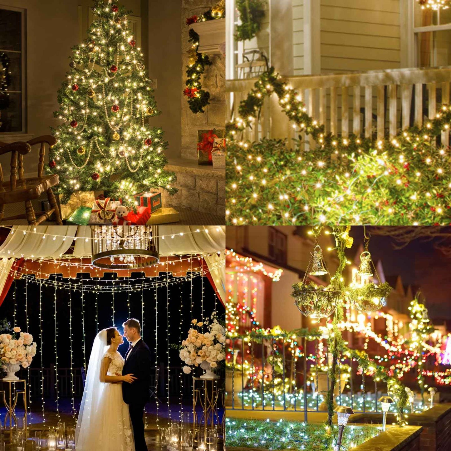 CXLHO Clear Christmas Lights 66FT 200 Incandescent Bulbs Warm White Mini Lights with White Wire for Christmas Tree, Garland, Thanksgiving, Wedding, Party, Home, Indoor & Outdoor Festival Decoration