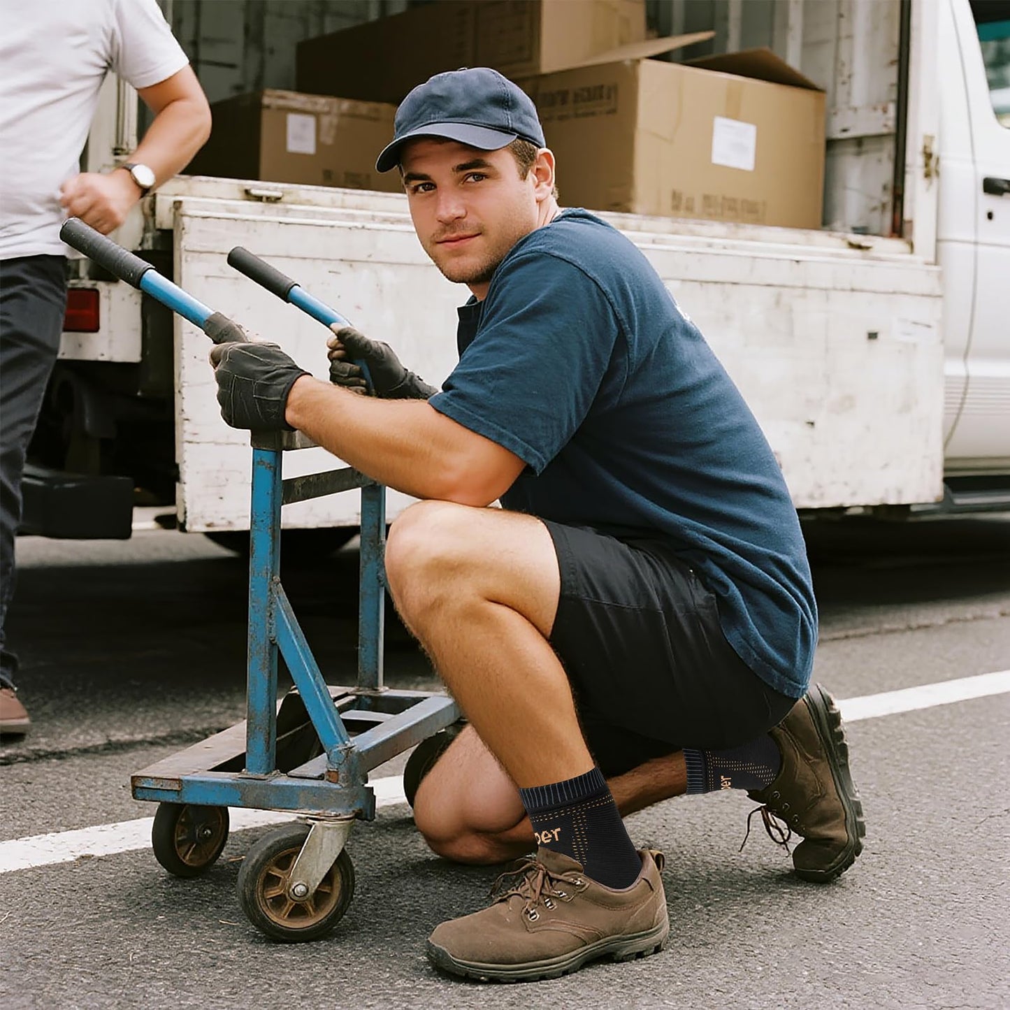 JIUFENTIAN Copper Ankle Brace for Achilles Tendonitis Women and Men (2 pack) - Breathable Ankle Support Brace for Sprained, Sprain,Sports Injury Recovery,Copper Infused– Foot Pain Relief (Large)