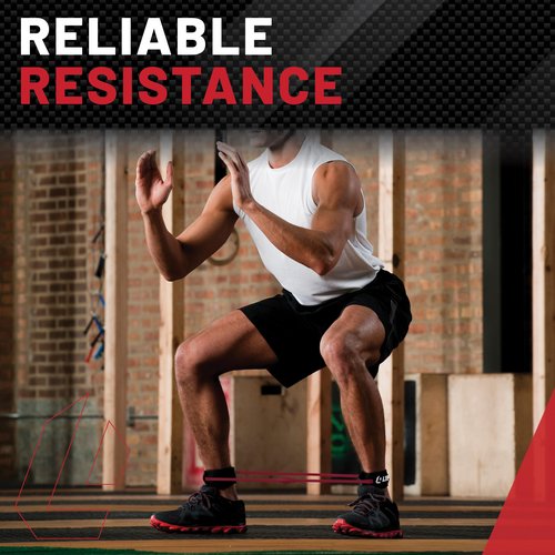 Lifeline Fitness Monster Walk Lower Body Resistance Bands with Ankle Cuffs - Durable Home Gym Equipment for Agility, Exercise, and Lower Body Strength – Multiple Resistance Levels Available 20 Pound