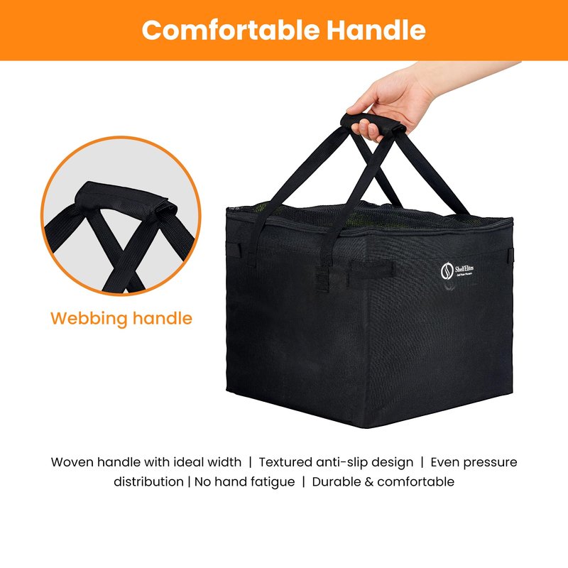 ShelfElites Tennis Ball Bag - Large Capacity 160 Ball Detachable Hopper Bag with Side Pockets, Waterproof Oxford for Court Training, Multi-Sport Use & Storage