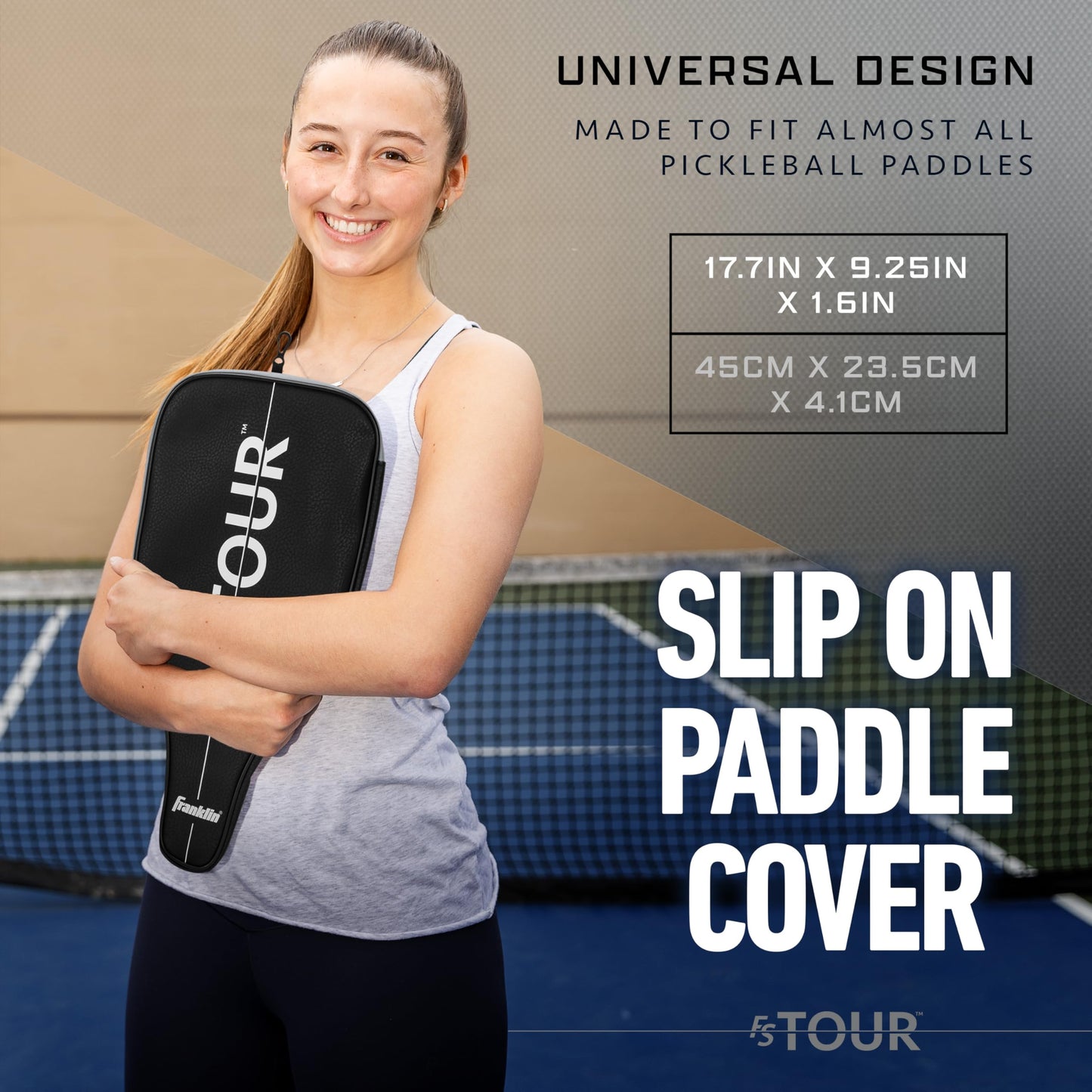 Franklin Sports FS TOUR Pickleball Paddle Cover - Protective Pickleball Paddle Cover with Fence Hook - Fits Almost All Paddles - Protective Equipment + Accessories
