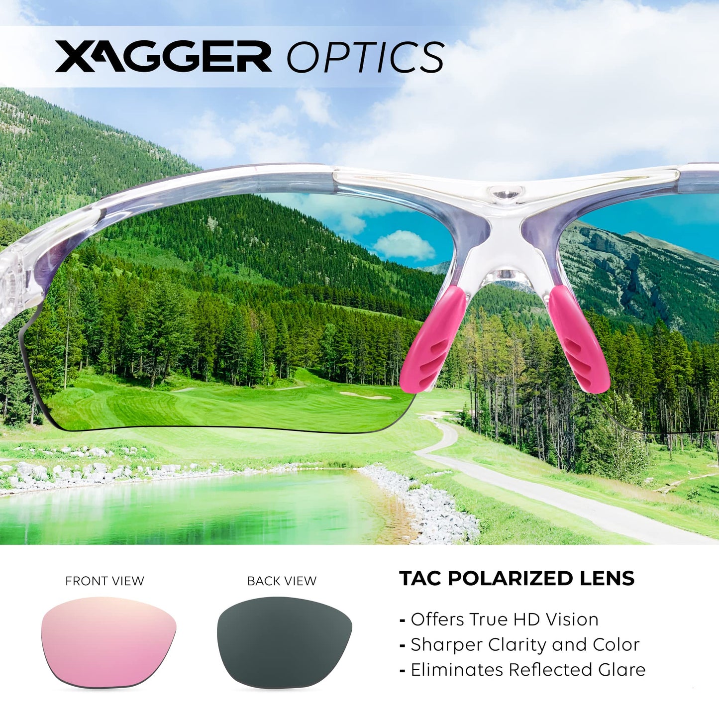 Xagger Polarized Sports Sunglasses for Men Women Wrap Around UV400 Running Baseball Softball Cycling Golf Hiking Fishing Driving Glasses