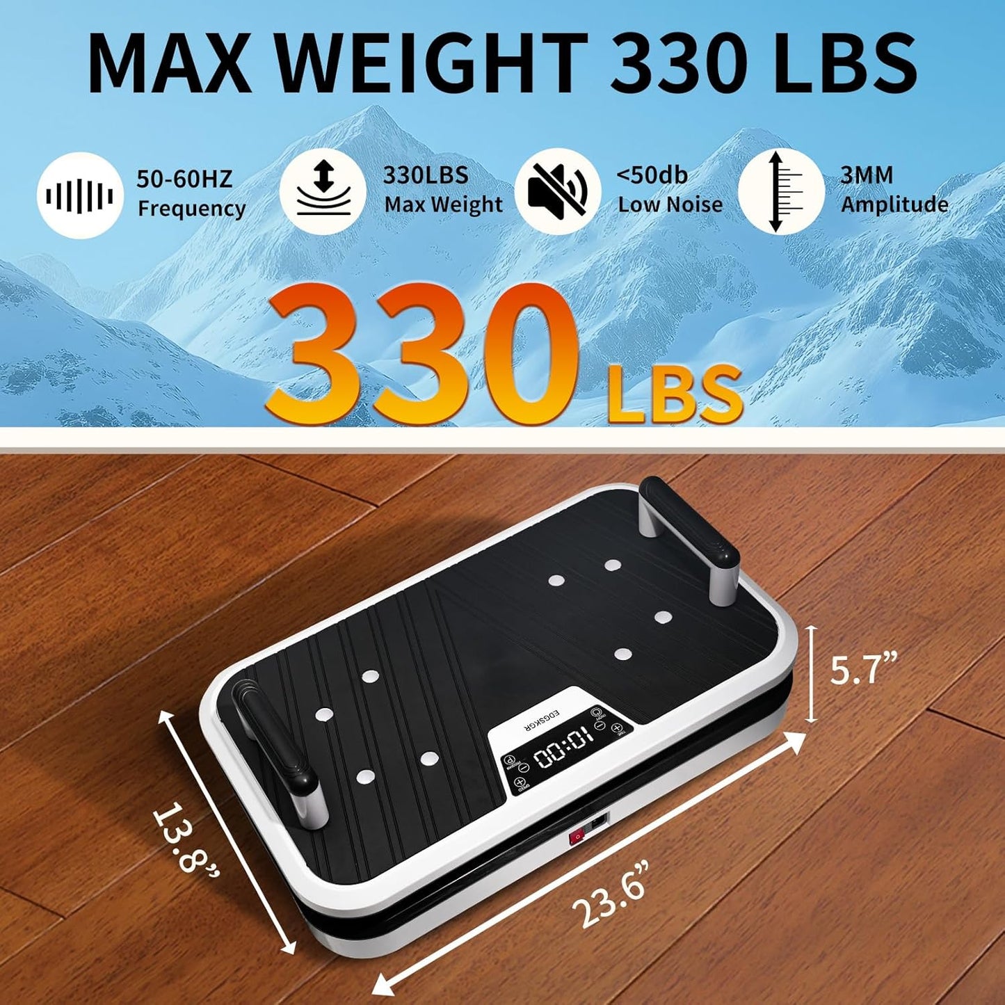 Professional Vibration Plate | Whole Body Platform for Muscle Recovery & Bone Strength - 330lbs Capacity