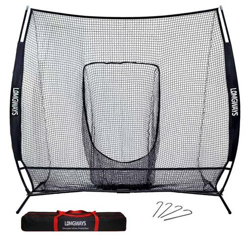 7×7FT Golf/Baseball/Softball Practice Net for Batting, Hitting, Pitching, Training, Portable Baseball Golf Net with Carry Bag, for All Levels, Easy Set up