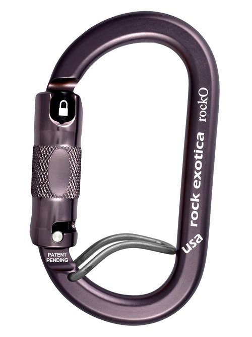 Rock Exotica Rocko WireEye Auto-Lock Carabiner - Heavy Duty Locking Carabiner for Rock Climbing and Professional Climbing Gear - Wire Restraint System – Made in The USA
