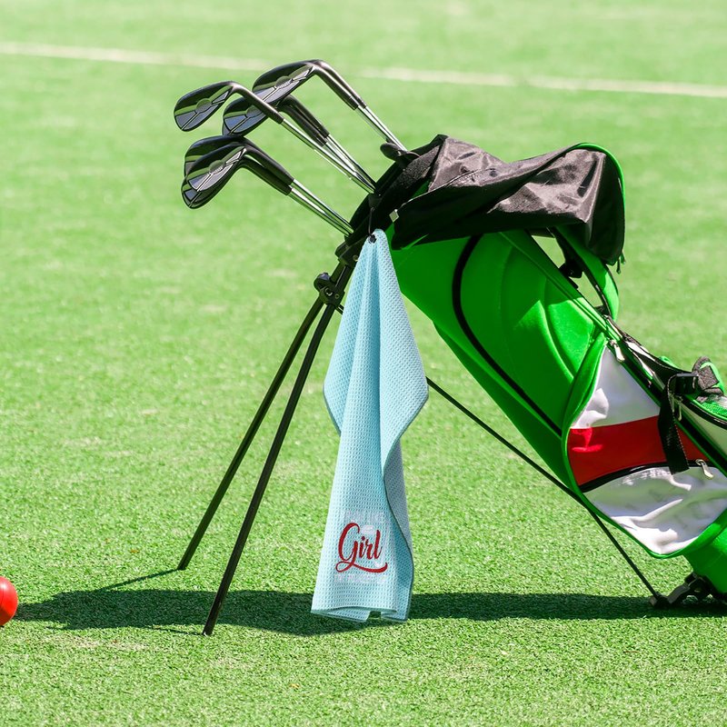 Moukeren 6 Pcs Funny Golf Towel for Women Mom Embroidered Ball Towel Gift Swing Swear 16 x 24 Microfiber Waffle for Golf Bag with Clip Accessories for Grandma Aunt Girlfriend Retirement Present
