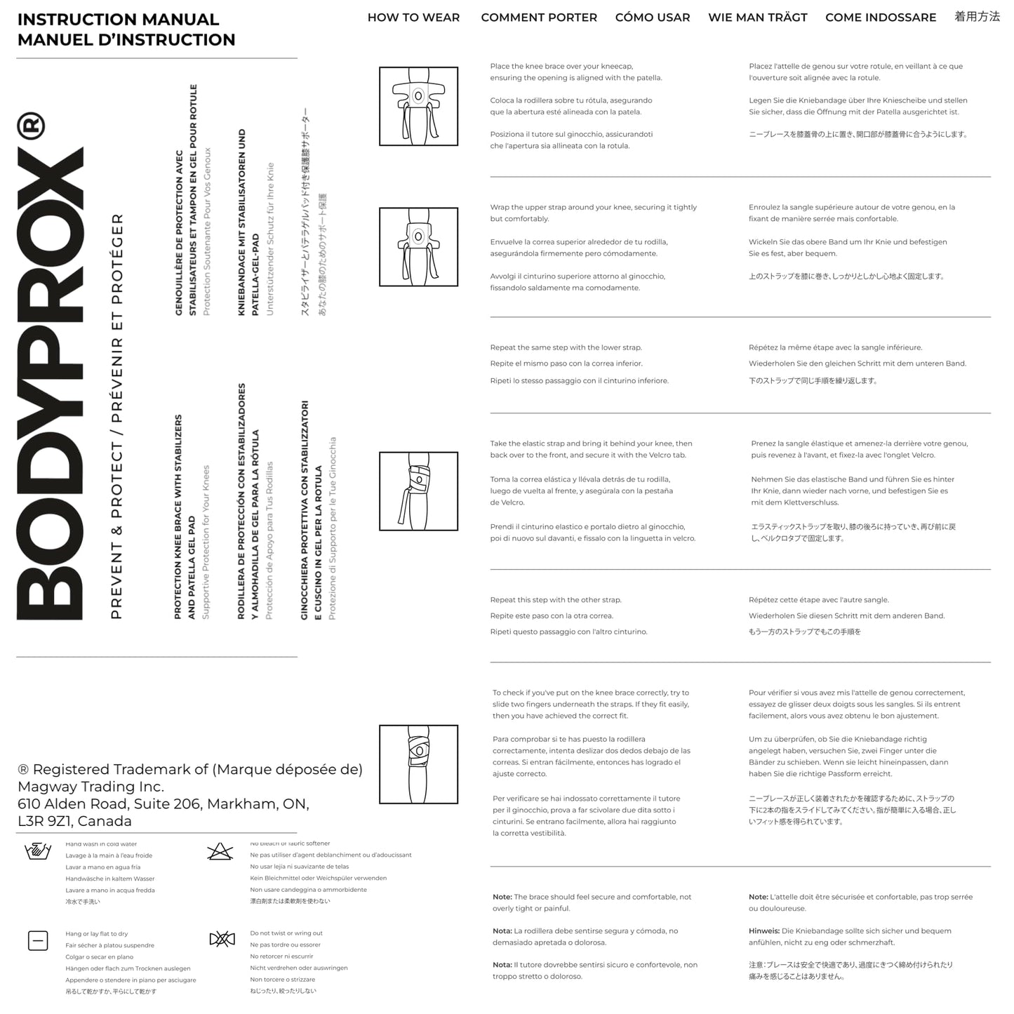 Bodyprox Knee Brace with Side Stabilizers & Patella Gel Pad Support