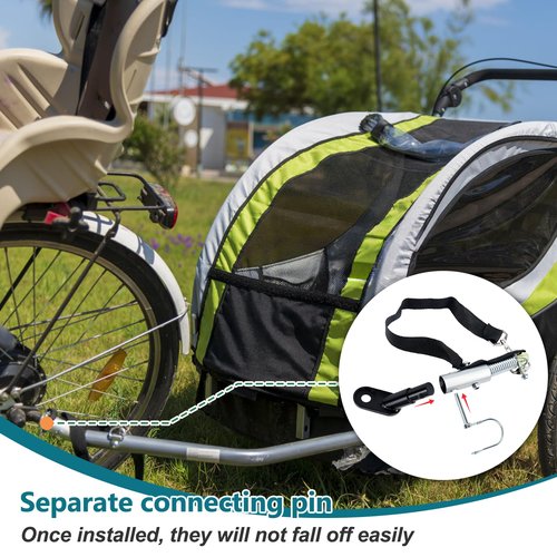 Bike Trailer Hitch Connector Coupler Bicycle Adapter for Children's Trailers,Cargo and Pet Bicycle Trailers,Black Adapter Accessories by Cenipar