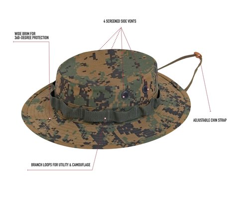 Rothco Digital Camo Boonie Hat - Ultimate Sun Defense for Outdoor Adventures - ACU Digital Camo - 7 1/4