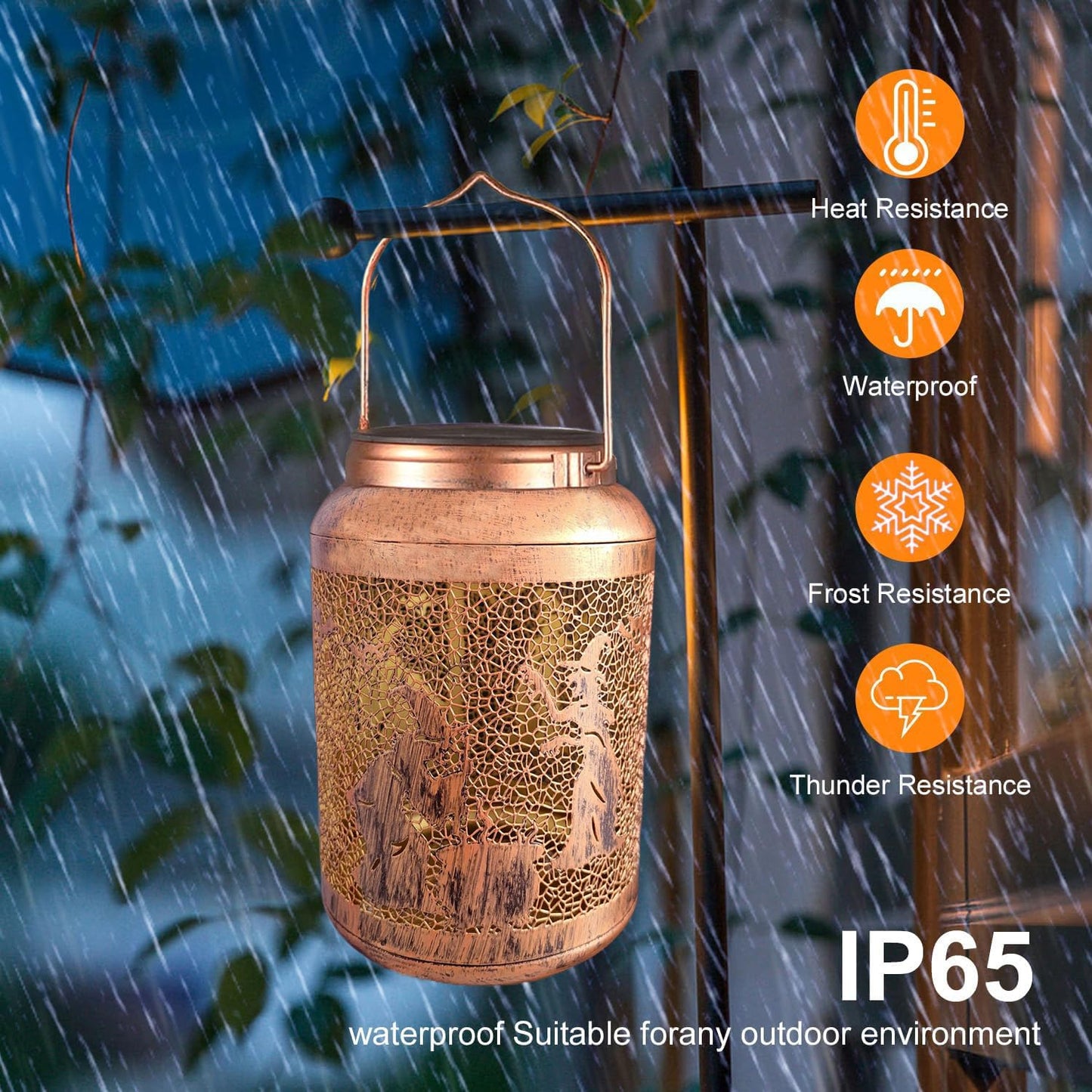 Solar Halloween Decorations Outdoor Witch Lanterns Garden Decor Metal Hanging Solar Lights Waterproof Outdoor Halloween Decorations Lights for Party Yard Patio Lawn Pathway Landscape