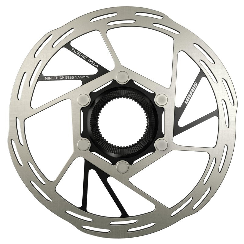SRAM PACELINE DISC ROTOR 160mm CENTERLOCK SILVER/BLACK