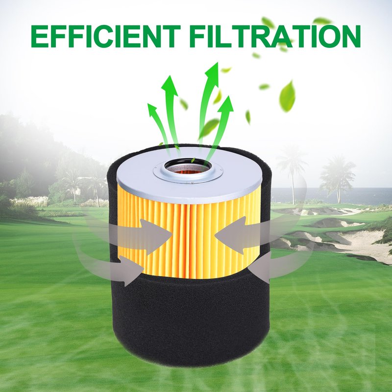 10L0L Golf Cart Air Filter Tune Up Kit for Yamaha with Spark Plug, Filter Kits Set for G2 G8 G9 G11 4 Cycle Gas 1985-1994, Replace J10-14417-00 J38-14450-00