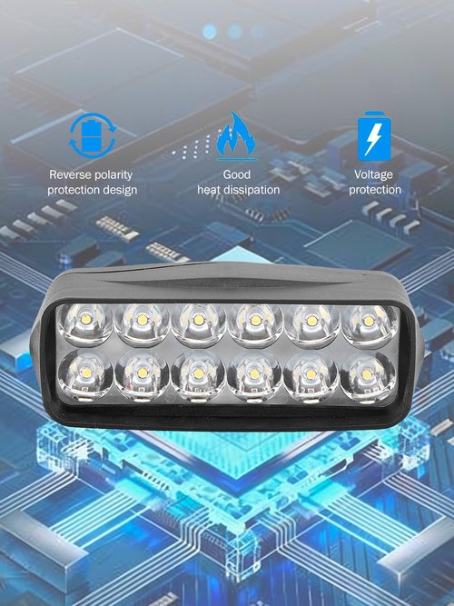Haosie Universal High Brightness 12V-80V Electric Motorcycle LED Light Headlights, Waterproof Electro-Tricycle LED Light Tricycle Conversion Lamp Electric Bike Lights