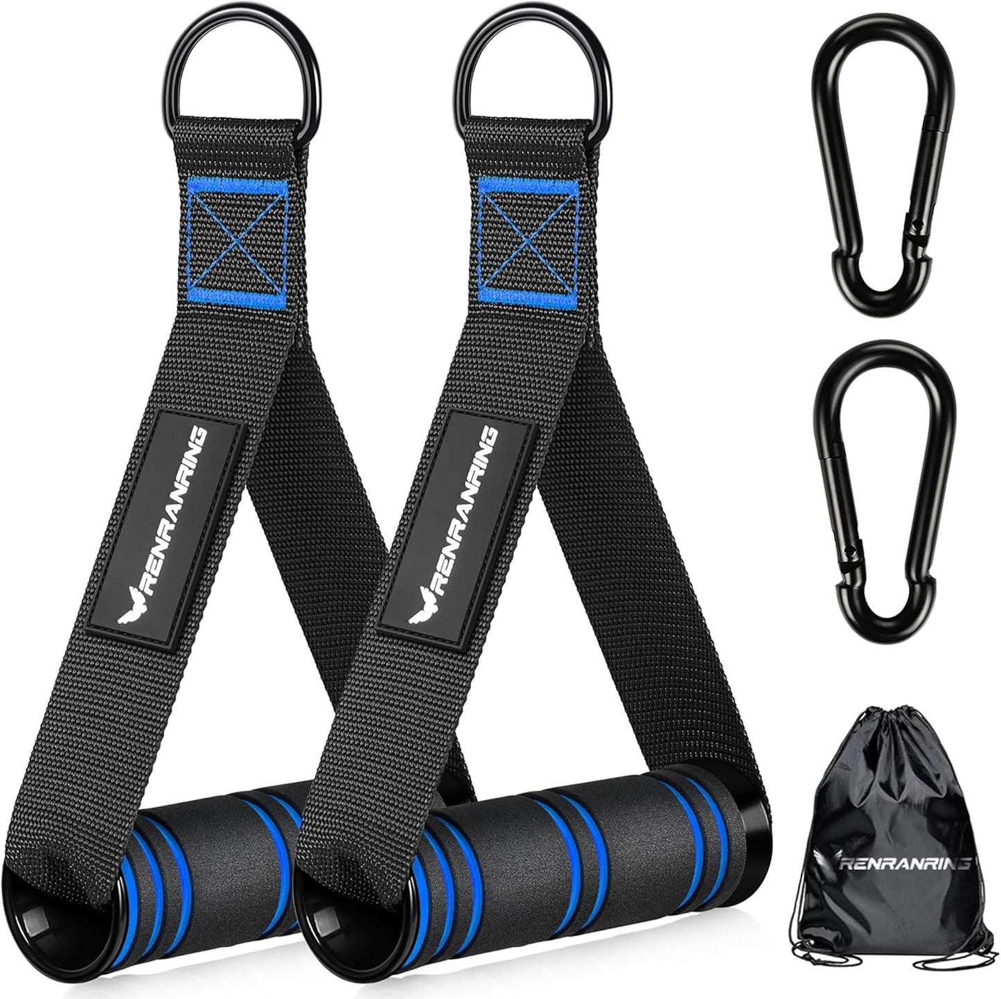 RENRANRING Gym Exercise Handles - Replacement Attachments for Cable Machines & Resistance Bands | Durable Workout Accessories