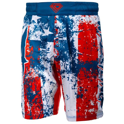 KO Sports Gear Muay Thai, Wrestling, Grappling, BJJ and MMA Shorts for Men and Boys, 4-Way Stretch Fighting Shorts (USA, Adult XS, 28 Inch Waist)