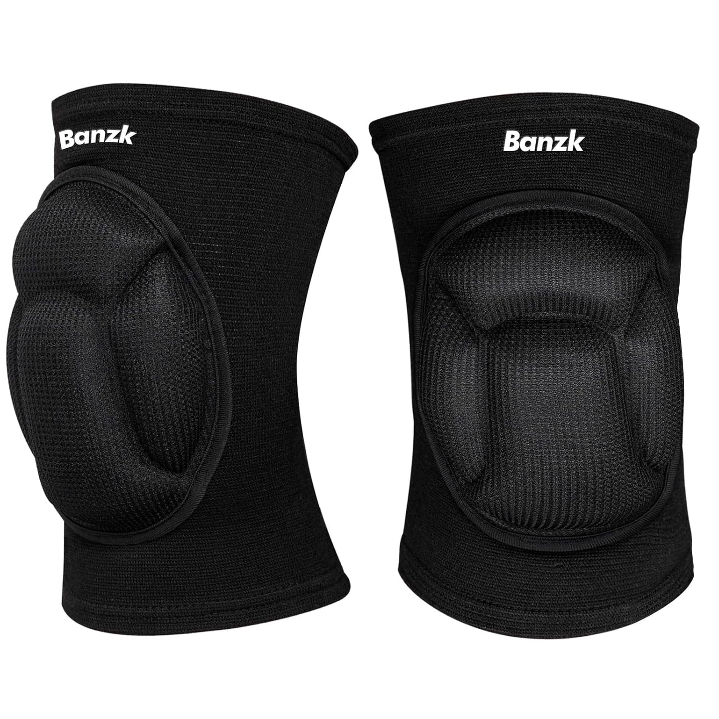 Skiennix Protective Knee Pads - Thick Anti-Slip EVA Foam for Volleyball, Climbing & More | Size M - Black