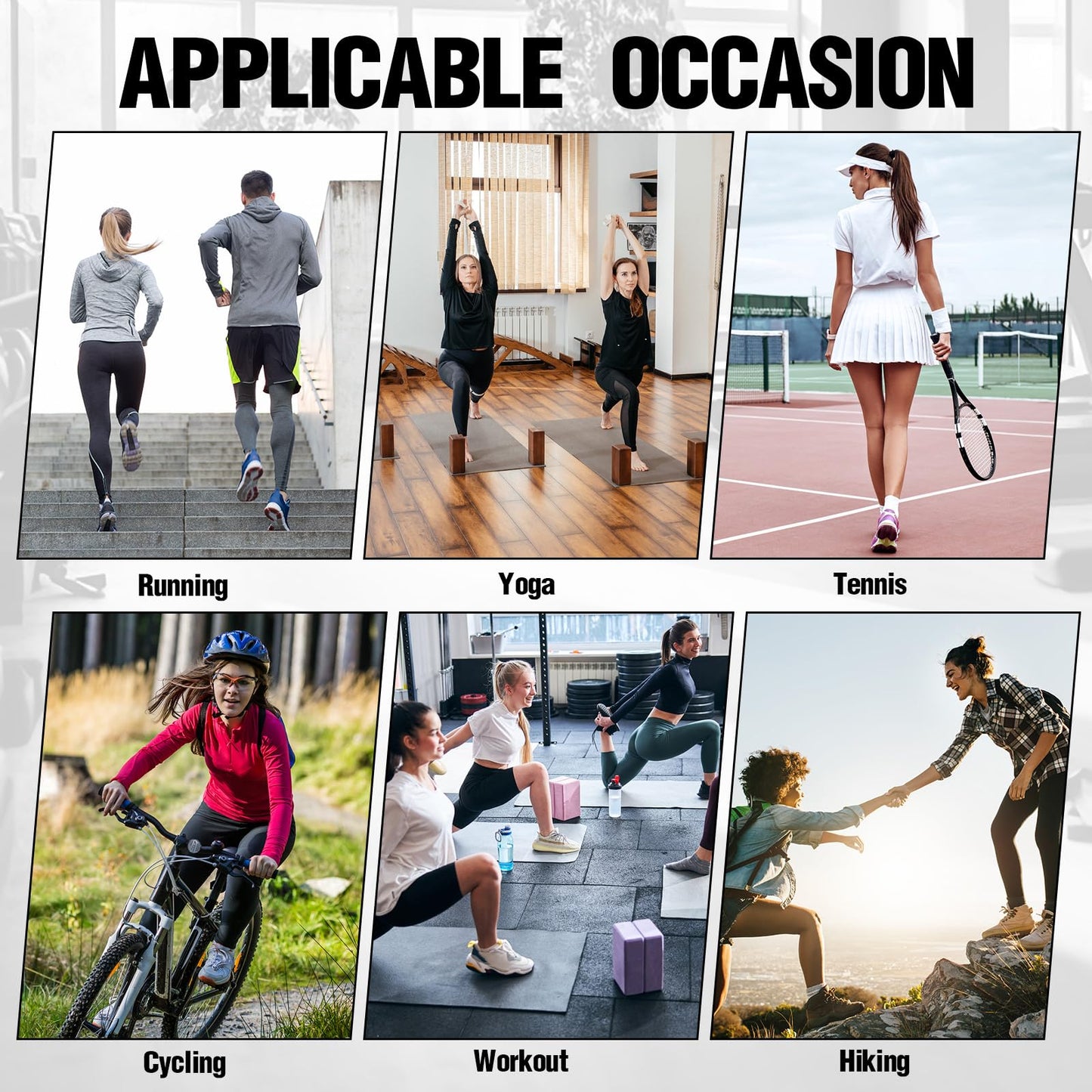 Simlakey 5 Pack Women's Compression Shirt Long Sleeve Workout Shirts Quick Dry Fitted Athletic Tops Gym Yoga Running(Black,L)