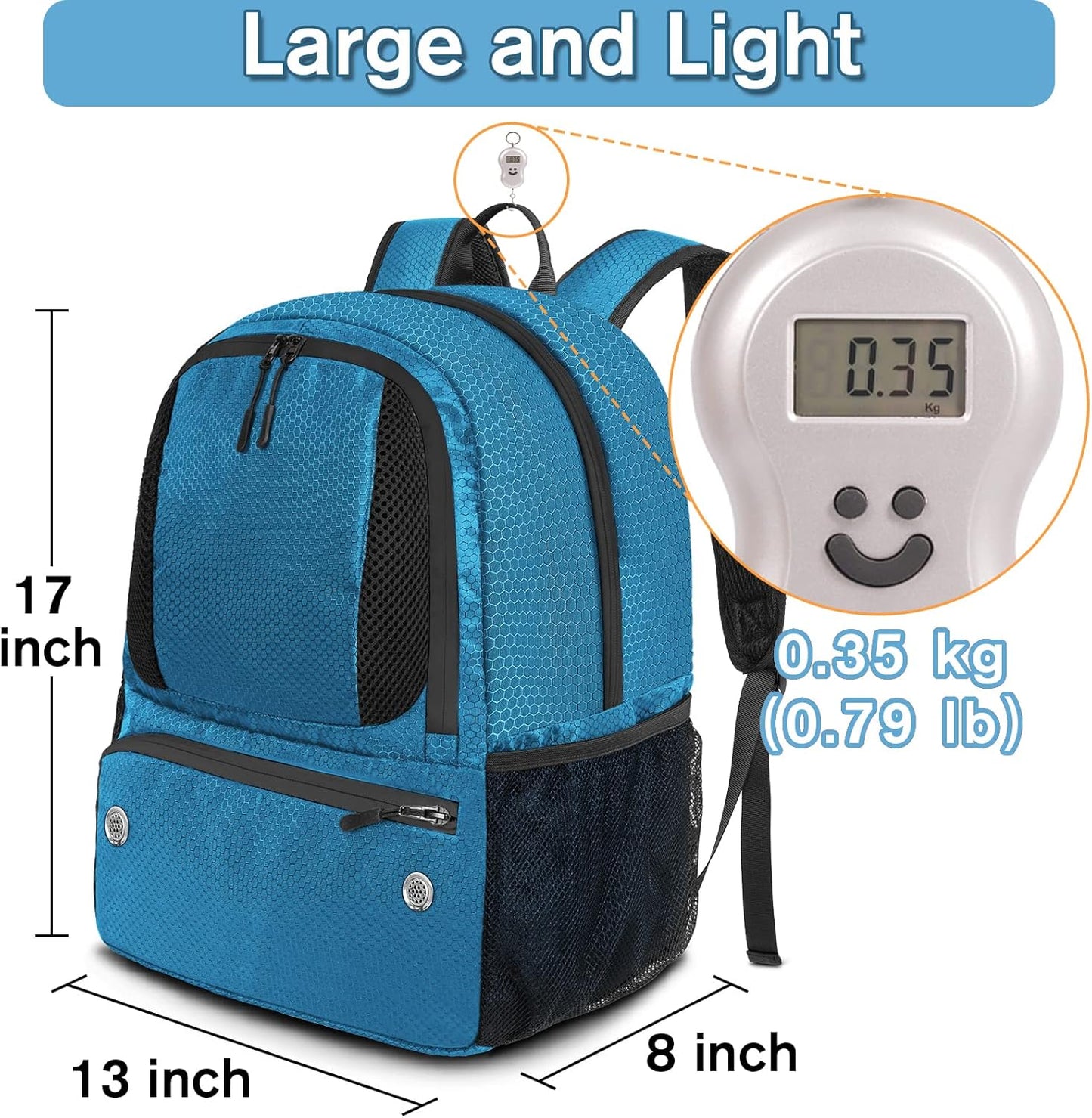 YOREPEK Soccer Backpack - Water-Resistant Sports Bag with Ball Holder for Football, Basketball, Volleyball