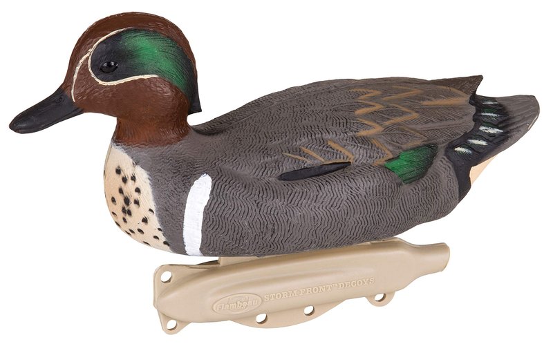 Flambeau Outdoors 8015SUV Storm Front 2 Green-Winged Teal Decoys, Classic Floaters - 6-Pack
