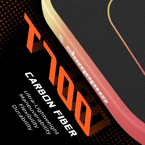 Raw Carbon Fiber Pickleball Paddles | T700 Pickleball Paddles with 16mm Polymer Honeycomb Core & Overgrips| Premium Pickle Ball Racket Enhanced Control & Spin & Power| USAPA Approved