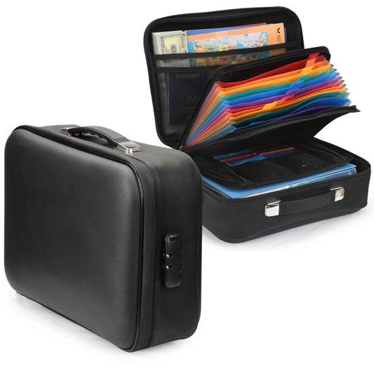 MAXSafes Fireproof Document Box, Hard-Shell Design Waterproof Fireproof Document Box with Lock File Boxes for Documents Important Paperwork Passports