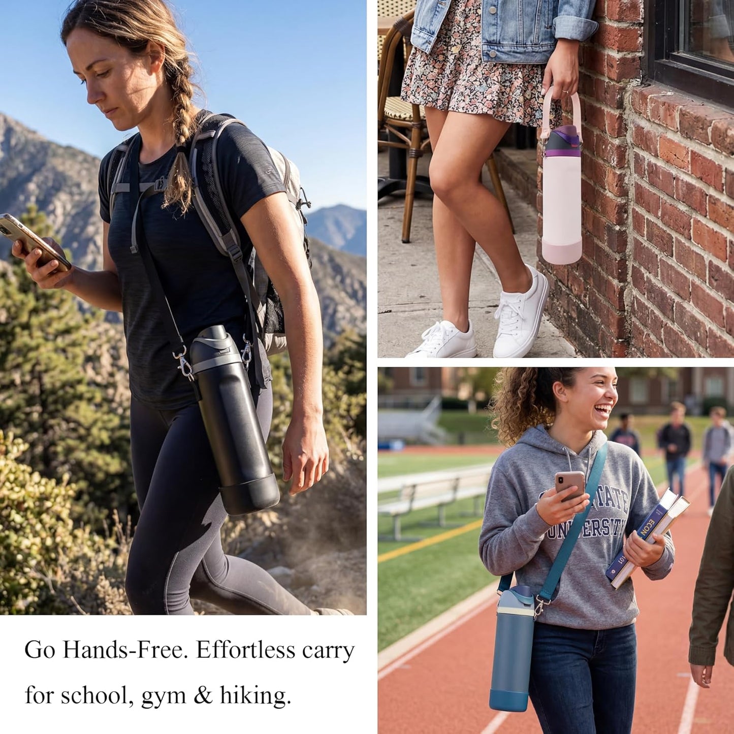 Owala Silicone Boot Set - Non-Slip Sleeve & Straps for 24 oz, 32 oz, 40 oz Water Bottles | Candy Coated