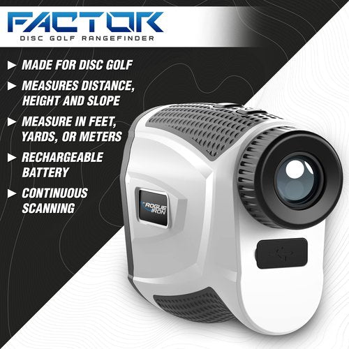 Rogue Iron Disc Golf Range Finder Measures in Feet Rangefinder Rechargeable