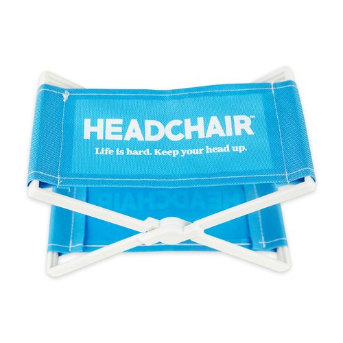 HeadChair™ – Vintage Beach Lounger Headrest | Compact Folding Beach Pillow (Ocean Pop)
