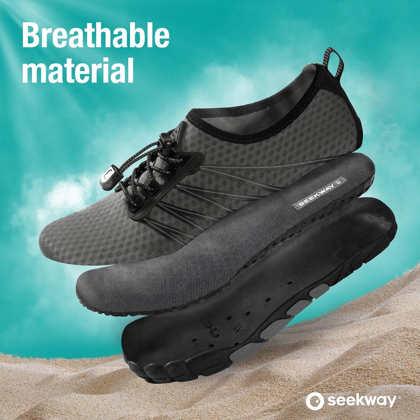 SEEKWAY Quick-Dry Water Shoes for Men & Women | Barefoot Aqua Socks for Beach, Swim & Hiking