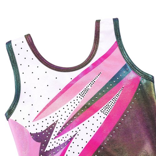 BAOHULU Gymnastics Leotards for Girls Cow Print Kids Athletic Apperal Dance Outfit B370_BlackPink_12A