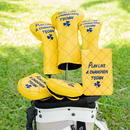 Golf Headcovers Play Like A Champion Today Golf Club Head Covers Advanced Embroidery Premium Leather Driver Headcovers Fairway Wood Covers Hybrid Cover Golf Mallet Putter Cover(for Fairway(1pcs))
