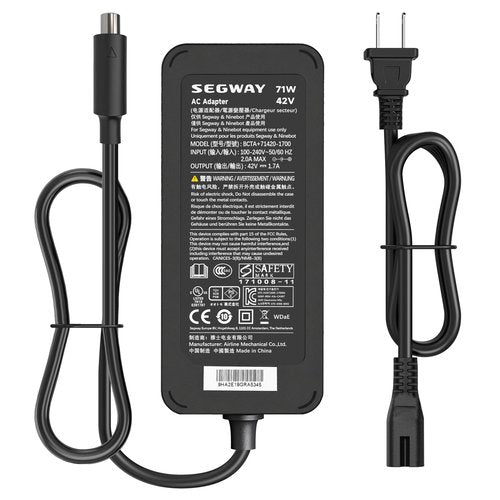 Xeriyvo 42V 1.7A AC Adapter Compatible with Segway Ninebot ES1 ES2 ES3 ES4 MAX ES4 Plus M365 G30LP E22 E25 T15 F20 F20 F20A F20D F25 F25E F30 F30D F30E F30S F40 F40D F40E D18 D28 D38 71W Charger