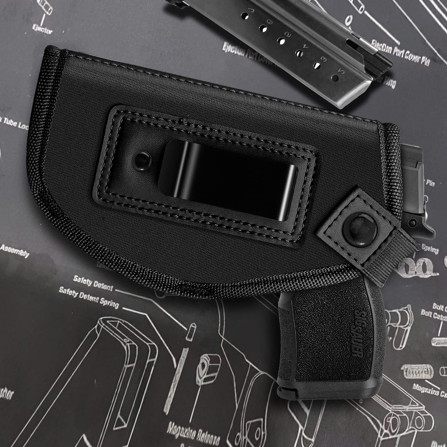 ZZY IWB Concealed Carry Holster, Universal Gun Holster, Right & Left Hand