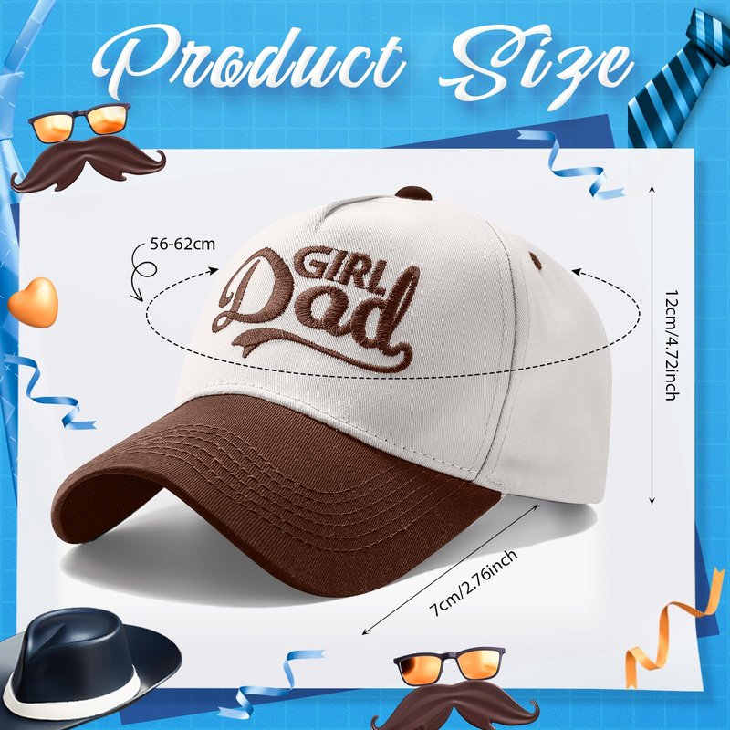 Shyyween Girl Dad/Mother/Daddy/Bride Cotton Trucker Hats Two Tone Snapback Hat Trendy Fashion Baseball Cap for Women Men(Brown,Girl Dad)