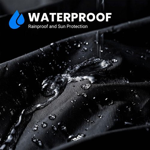 Favoto Bike Cover - Waterproof Heavy-Duty Storage for 1-2 Bikes | UV, Dust & Wind Protection - Black