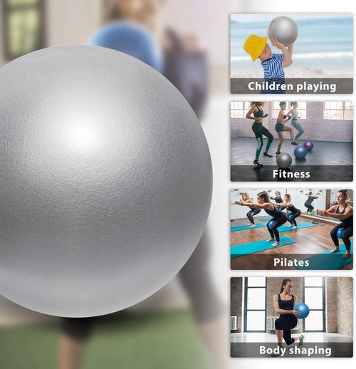 Cikyner 9-Inch Soft Pilates Ball - Mini Exercise Ball for Yoga, Physical Therapy & Home Workouts