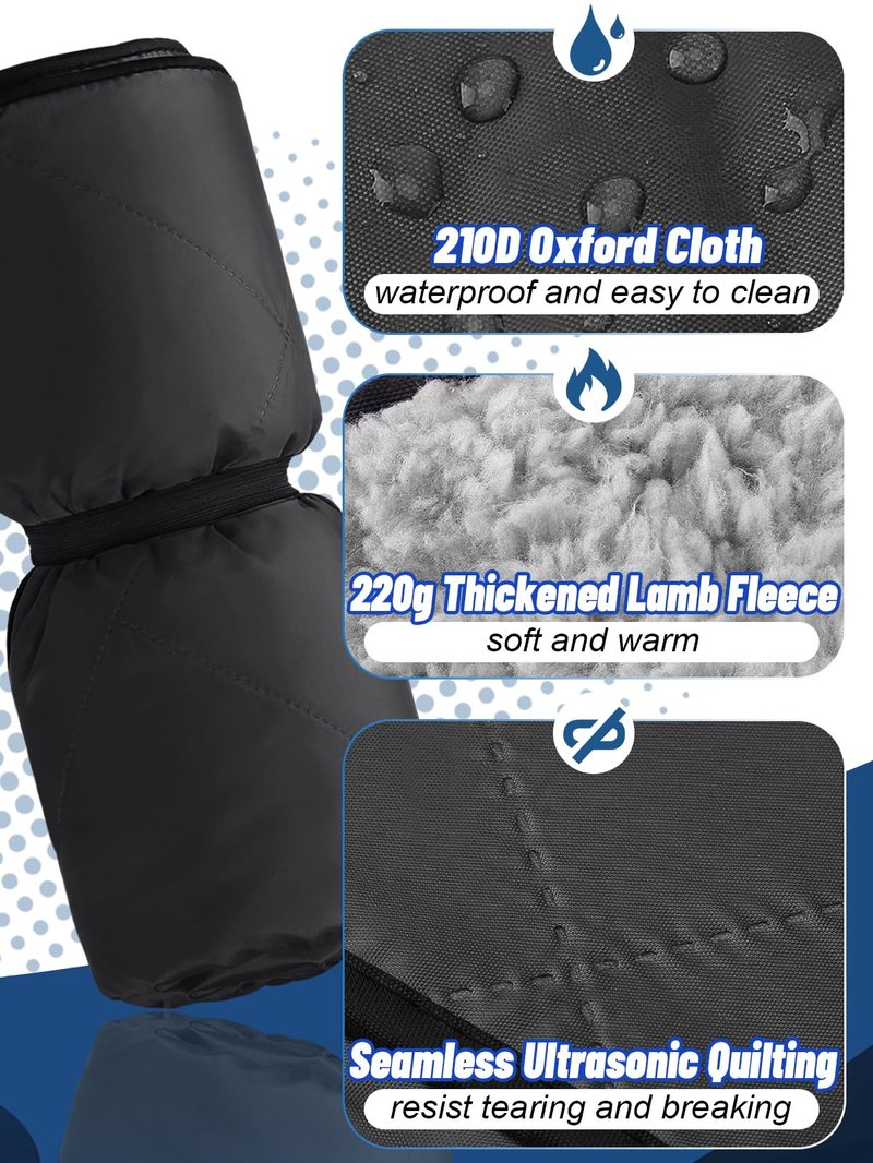 Waterproof Outdoor Stadium Blanket with Sherpa Lining-Washable Windproof Warm Foldable for Camping, Sporting Events, Picnic, Concert, Pet, Travel, Emergency Car Blanket, Gift for Cold Weather (Black)