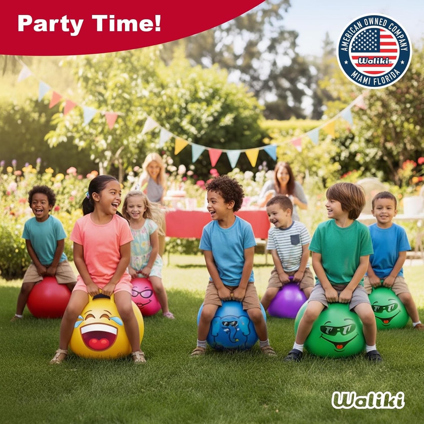 WALIKI Hop Ball Toy - 18” Green Jumping Therapy Ball for Kids Aged 3-6 | Fun Outdoor Activity