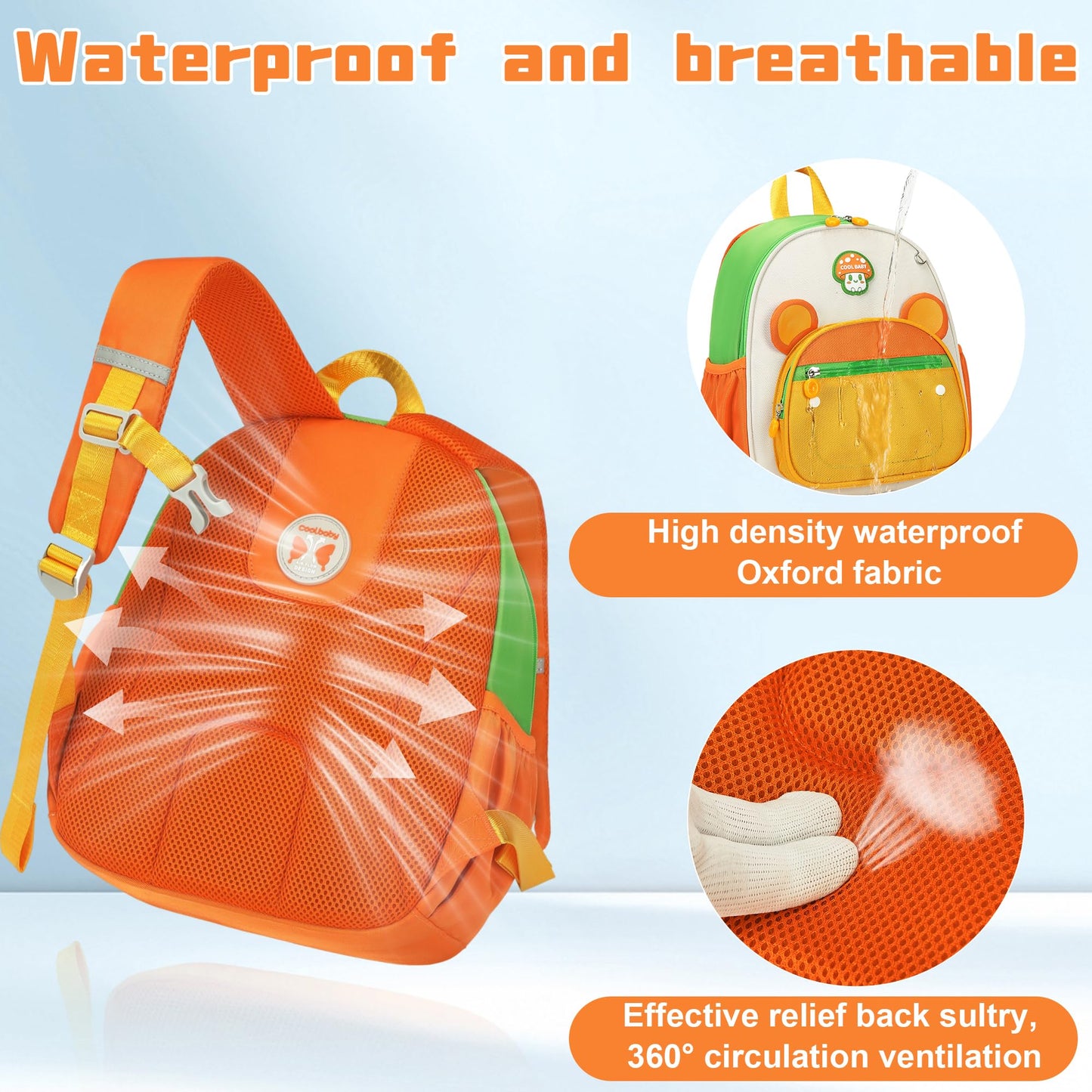I IHAYNER Preschool Backpack for Girls Boys 2-6 Gift Kindergarten Cute Toddler Backpack Mini Animal Cartoon Schoolbag for Kids (Tiger)