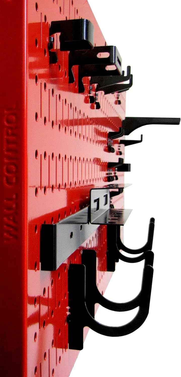 Galvanized Steel Pegboard Rack - 2 Pack 32” x 16” Metallic Tool Storage Panels