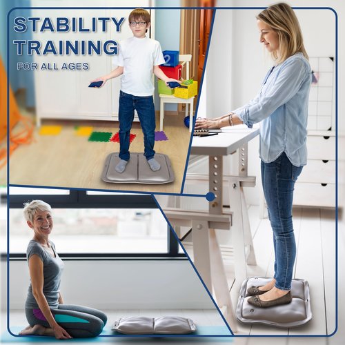 Skil-Care Balance Stability Air Pad, Adjustable Air-Filled Cushion for Rehabilitation, Portable Balance Trainer, Improves Stability and Posture, Easy to Clean, 555106