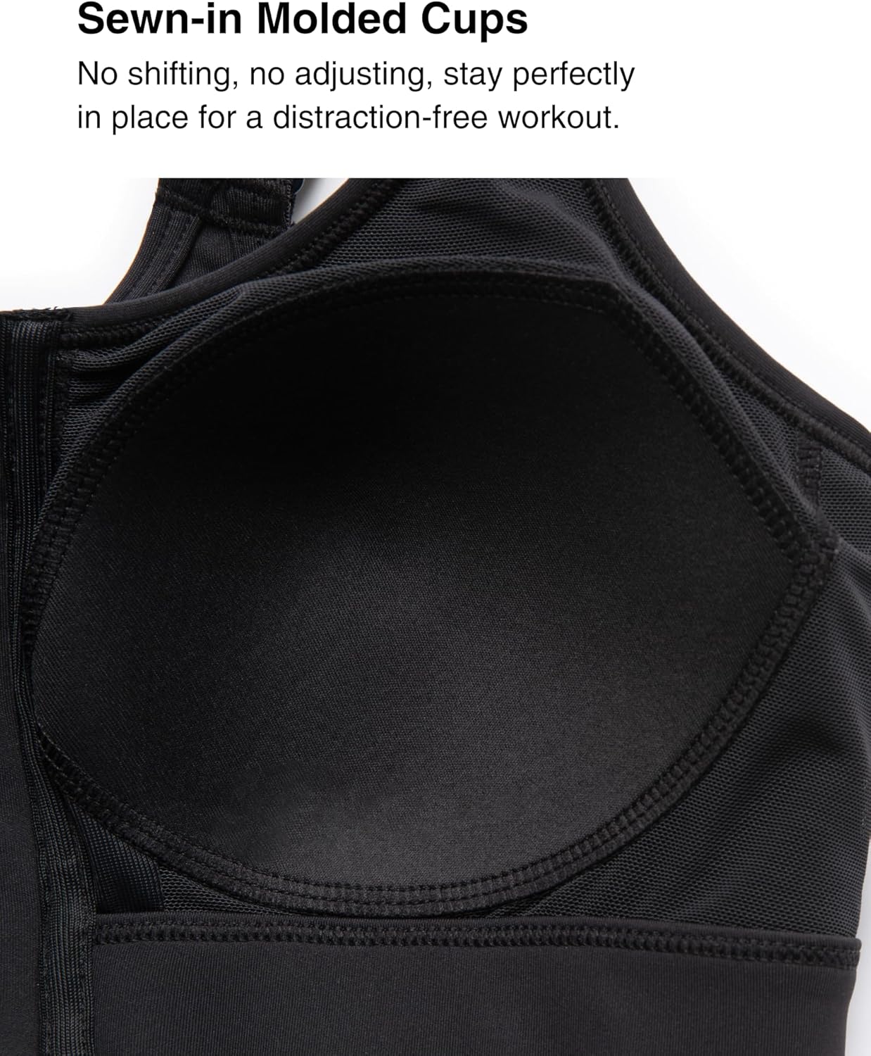 Yvette Adjustable Sports Bra - High Impact Zip Front Design | Plus Size Wireless for Running & Workouts