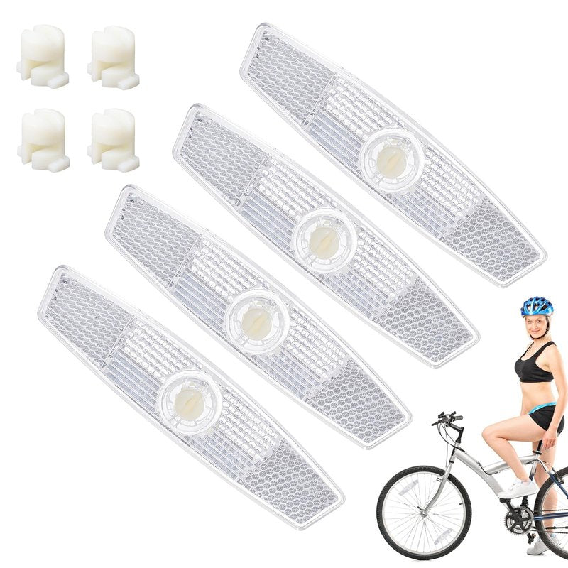 simarro 4PCS Bike Wheel Spoke Reflectors, Bicycle Reflectors for Night Riding Safety Warning Spoke Reflector for Mountain Bikes and Road Bikes