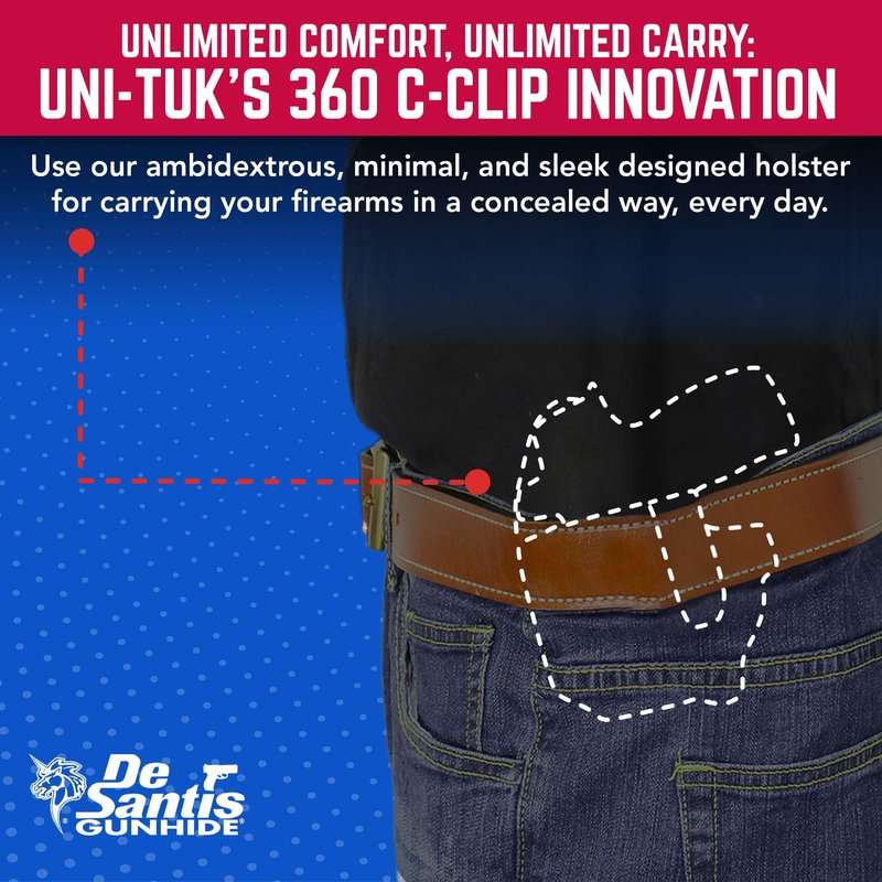DeSantis Gunhide Uni-Tuk Inside Waistband Holster Fits Sig P365 P365 SAS and P365X with Romeo Zero Right Hand Black Kydex 206KA8JZ0