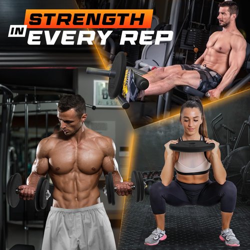 Yes4All 1-inch Cast Iron Weight Plates for Dumbbells – Standard Weight Disc Plates (5 lbs, Set of 2)
