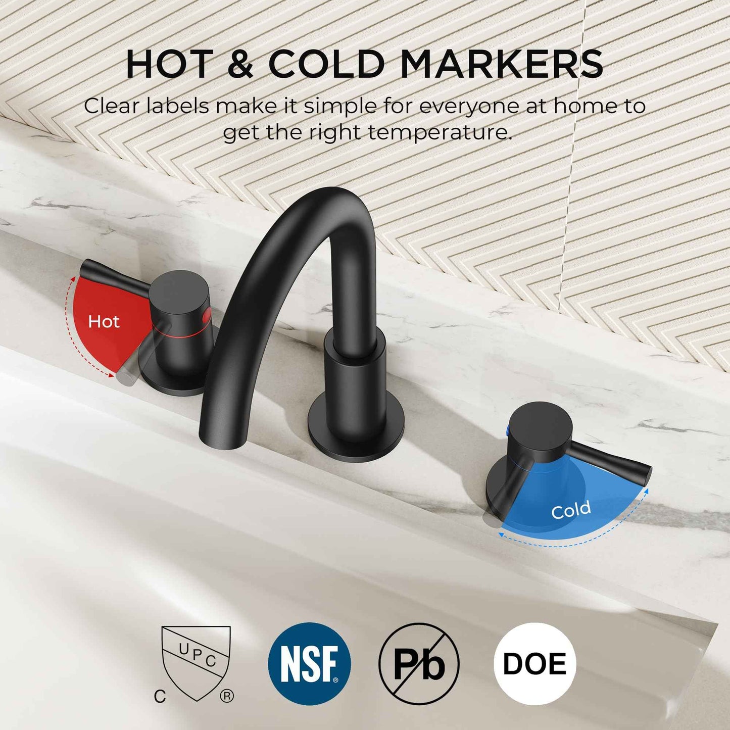 FORIOUS Black Bathroom Faucet 3 Hole, 360° Swivel 8 Inch Widespread Bathroom Sink Faucet with Deck Plate and Pop Up Drain 2 Handle Faucets for Sink, Vanity, RV, Lavatory, Farmhouse