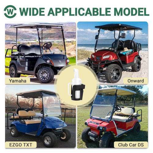 FIXHAWK Universal Golf Cart Sand Bottle with Handle，Golf Sand Bottle for Club Car, EZGO,Yamaha Model, Divots Filler Bottle, Large Capacity & Easy to Install（2set ）
