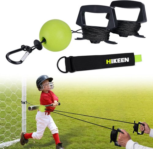 Hikeen Baseball Batting Trainer - Hitting Practice Equipment with 20m Rope for All Ages